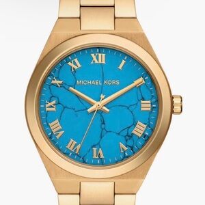 Michael Kors Turquoise Dial Gold Watch